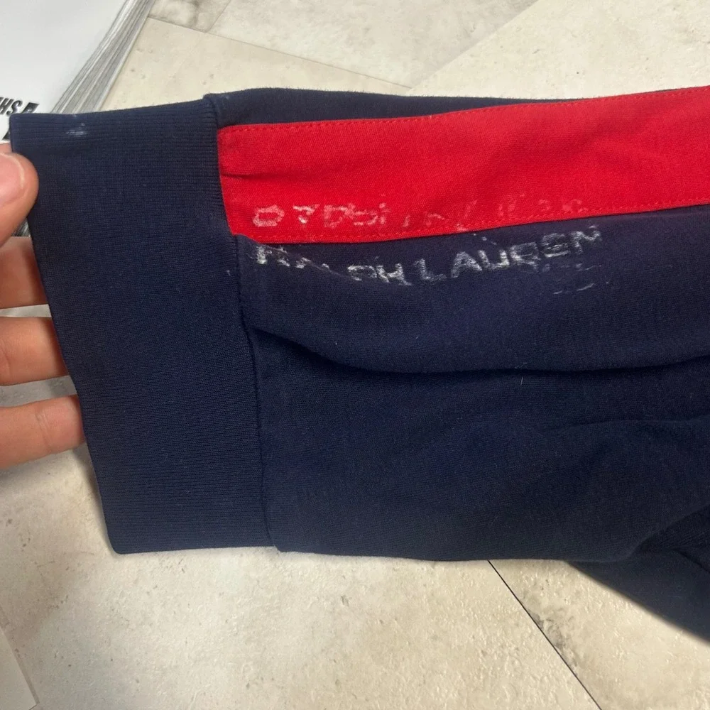 Polo Ralph Lauren Quarter Zip Navy Blue Mens 3XLT Pima Soft Touch Pullover Sport